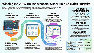Real-time analytics blueprint for CMS TEAM mandate showing intra-op surveillance, predictive post-discharge monitoring, and episode margin optimization for trauma centers in 2026.